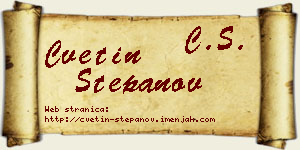 Cvetin Stepanov vizit kartica